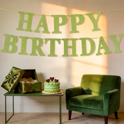 Miniatura 3 de Cartel de feliz cumpleaños para decoraciones de fiesta de cumpleaños (aguamarina)