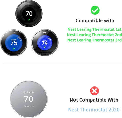 Miniatura 2 de Compatible con cubierta de placa de pared Google Thermostat 1ª/2ª/3ª - Kit de acabado de termostato Petrichor Nest, hecho para termostato Google