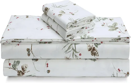 Miniatura 28 de Tribeca Living Sábanas de franela de algodón portugués tamaño King – Juego de sábanas de bolsillo profundo de 170 GSM para colchones de hasta 21 Ava