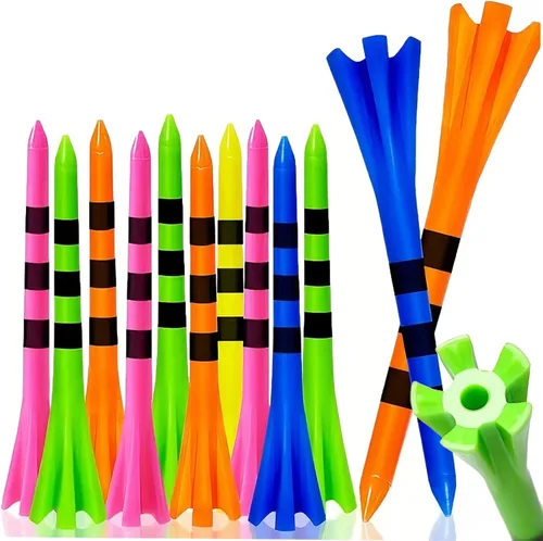 SWINGTEK Paquete de 120 camisetas de golf de plástico, contiene 100 camisetas largas irrompibles de 3-1/4 pulgadas y 20 camisetas cortas, colores