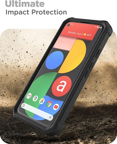 Miniatura 4 de Encased Falcon Armor - Funda diseñada para Pixel 5a 5G con clip para cinturón, funda protectora de cuerpo completo con funda (Google Pixel 5a)