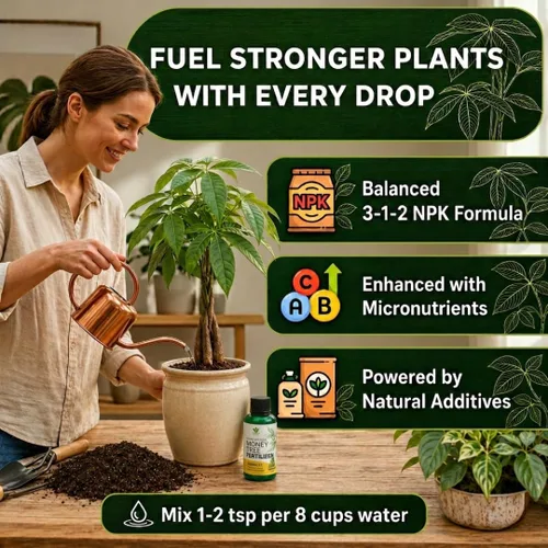 Miniatura 6 de Abono Líquido Profesional para Árbol del Dinero Concentrado 3-1-2 para Plantas y Flores Mezcla Multiusos y Suministros de Jardinería Botella
