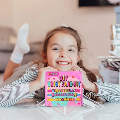 Miniatura 7 de Kit de fabricación de pulseras de la amistad para niñas, regalos de Navidad, kits de arte y manualidades para niños, kit de fabricación de joyas
