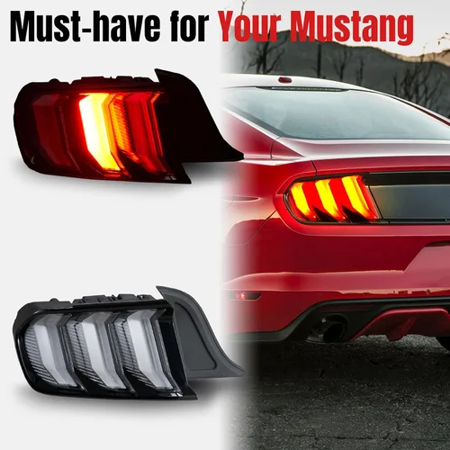 Miniatura 6 de HAKA TOUGH Luces traseras LED para accesorios Ford Mustang 2015-2023, luces traseras LED secuenciales para accesorios Ford Mustang Shelby