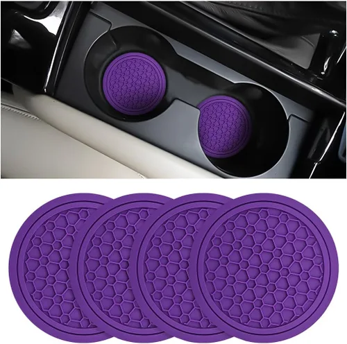 Miniatura 13 de Mandark 2 piezas posavasos para portavasos de automóvil, almohadillas antideslizantes de 2.75 pulgadas para insertar en portabotellas de agua