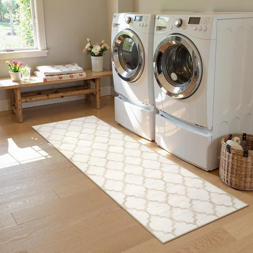 Miniatura 4 de Lahome Alfombra marroquí para pasillo – Alfombra antideslizante lavable de 2 x 6 pies con parte trasera de goma, suave y no desprende pelo, alfombra