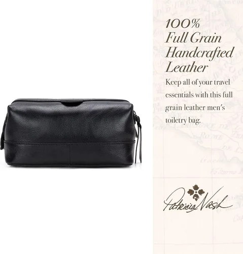 Miniatura 2 de Patricia Nash Neceser de viaje para hombres - Funda de viaje de lona para motocicleta, kit Dopp para hombres, lona de algodón encerado, bolsa