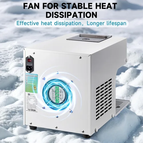 Miniatura 5 de Máquina de Hielo en Copos de Nieve, Máquina de Hielo Raspado de 260W para Copos de Nieve, Enfriamiento Rápido, Material de Acero Inoxidable de Grado