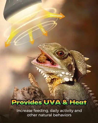 Miniatura 2 de Lámpara de calor para reptiles, simulación de luz solar natural, paquete de 2 bombillas de calor de 100 W para anfibios de 100 W, para reptiles