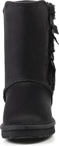 Miniatura 2 de KRABOR Womens Suede Snow Boots Mid-Calf Winter Shoes with Side Bows