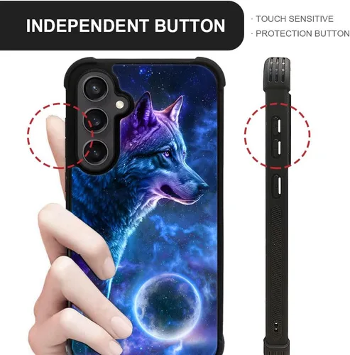 Miniatura 262 de CARLOCA Funda compatible con Samsung Galaxy S22 Ultra, diseño gráfico de Star Howling Wolfs Samsung Galaxy S22 Ultra, diseño gráfico, a prueba