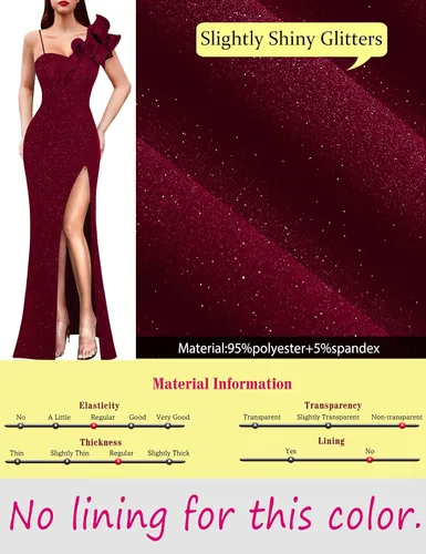 Miniatura 7 de VFSHOW Vestido largo con volantes y tirantes para mujer, fruncido, formal, para graduación, boda, cuello en V, elegante, dividido, cóctel, noche