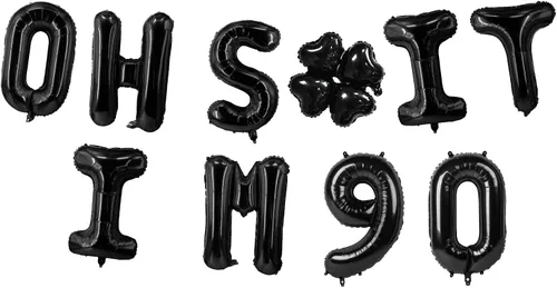 Miniatura 16 de Globos de látex de 16 pulgadas con texto en inglés "Oh I'm 14" Black Hallo Fourteen Cheers to 14 Years Old Theme Decor for Man Woman Happy 14th