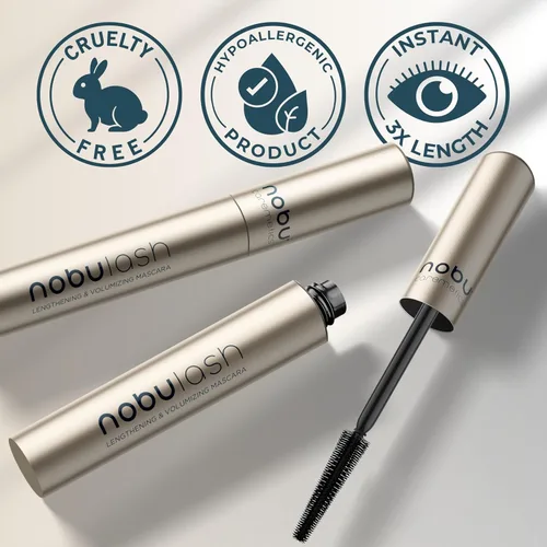 Miniatura 5 de NobuLash - Máscara para mujeres mayores, voluminizadora y alargadora, larga duración, hipoalergénica, sin grumos, sin manchas, vegano, fórmula 2