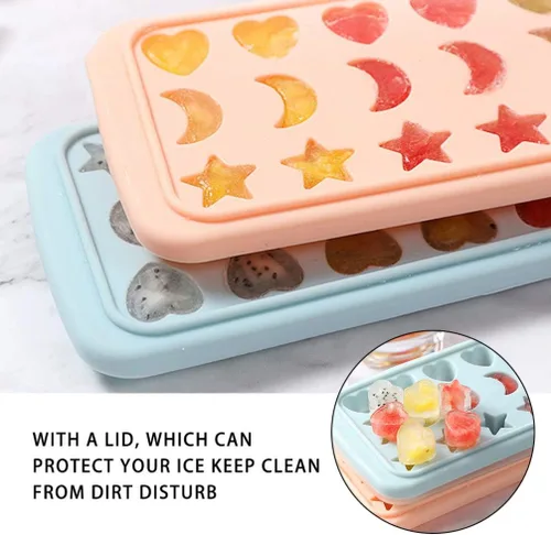 Miniatura 7 de OSALADI Molde de silicona para cubitos de hielo de 24 cavidades, moldes de chocolate en forma de estrella, molde de jabón, moldes para hornear