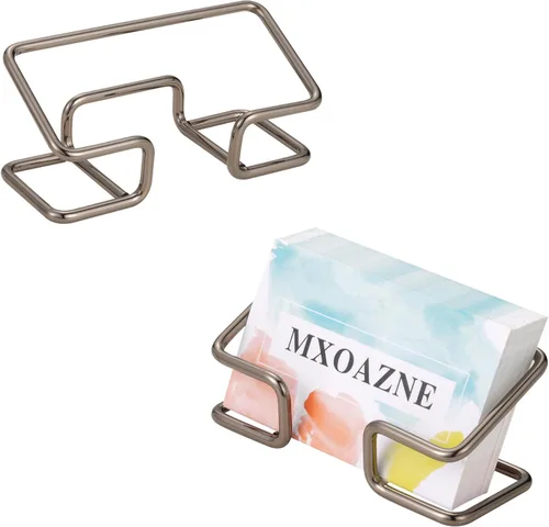 Miniatura 11 de Tarjetero para escritorio, pantalla de metal para tarjetas de presentación, pantalla moderna para tarjetas de presentación de negocios, soporte