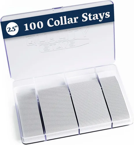 Miniatura 4 de 100 Plastic Collar Stays for Men's Dress Shirts – Collar Inserts