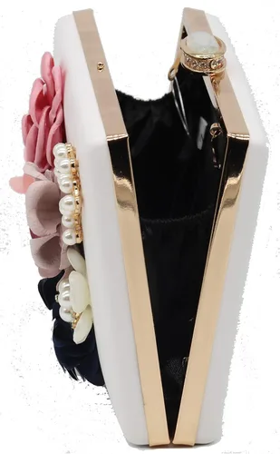 Miniatura 3 de Amaze Bolso de mano de flores para mujer, bolsas de noche florales para boda, novia, fiesta formal