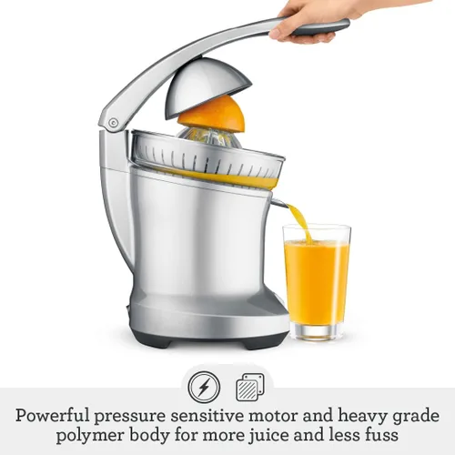 Miniatura 2 de Breville BCP600SIL, máquina de exprimidor motorizado de prensa de cítricos, plata