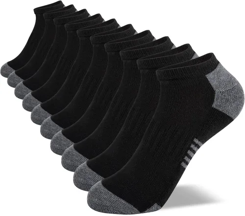 Miniatura 7 de Comfoex 10 pares de calcetines tobilleros de corte bajo para niños de 8-10, 4-6, 6-8 años, calcetines deportivos cortos con suela acolchada