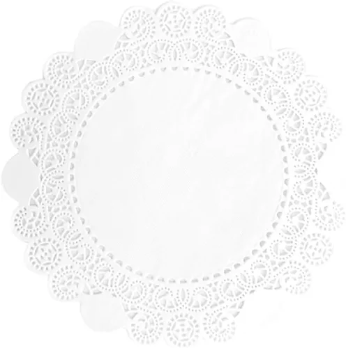 Miniatura 30 de 250 piezas de papel redondo de encaje de 3.5 pulgadas de alta calidad, sin polvo, corte limpio, diseño simple: fiesta/regalo/para tartas/decoración