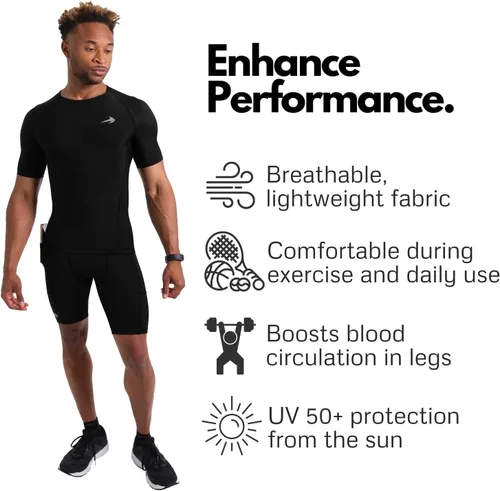 Miniatura 3 de CompressionZ Men's Compression Shorts with Pockets - Performance Sport Spandex Compression Underwear 8