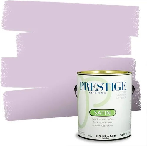 Miniatura 132 de PRESTIGE Pinturas de pintura interior e imprimación en uno, 1 galón, plano, combinación comparable de Sherwin Williams* Kimono Violet*