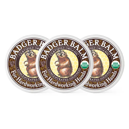 Badger - Bálsamo curativo para manos trabajadoras, aloe vera y gaulteria, bálsamo de manos de trabajo, para manos secas, humectante de manos,