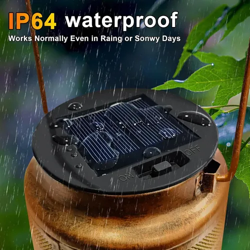 Miniatura 5 de Ostritec Paquete de 2 luces solares de repuesto, parte superior de 3.3 pulgadas, parte inferior de 2.91 pulgadas, impermeable, blanco cálido