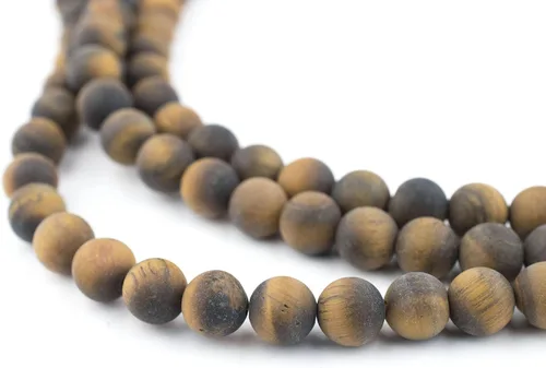 Miniatura 56 de The Bead Chest Cuentas de Jade Blanco Mate Redondas (8mm): Piedra Preciosa Orgánica Redonda Esférica de Energía con Poder de Sanación para Hacer