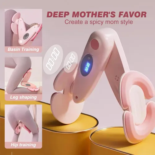 Miniatura 2 de Entrenador de suelo pélvico para mujer, ejercitador Kegel con contador, entrenador interior de muslos y glúteos, 3 niveles de resistencia, ángulo