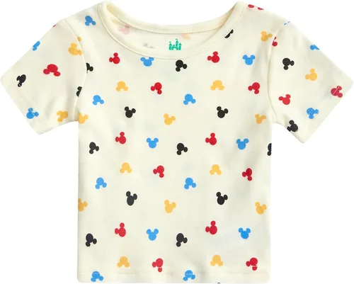 Miniatura 16 de Disney Conjunto de pantalones cortos para bebé, 2 piezas de Spiderman Mickey Mouse Cars Winnie the Pooh, conjunto corto de camisa corta (0-3M-24M)