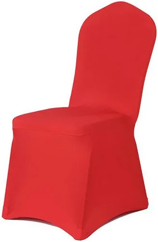 Miniatura 10 de Funda para silla de color sólido, funda elástica de elastano, para banquete de boda, fiesta, banquete, hotel, comedor, color blanco