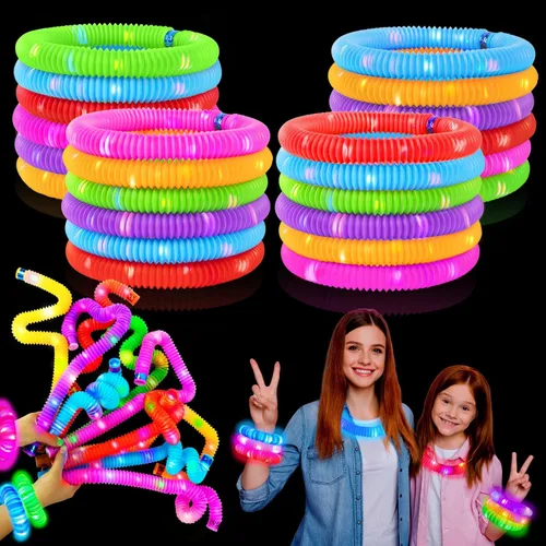 Bastones luminosos para fiestas de 18 unidades, suministros de regalo para niños, juguetes esenciales de campamento, regalos para niños, tubos de