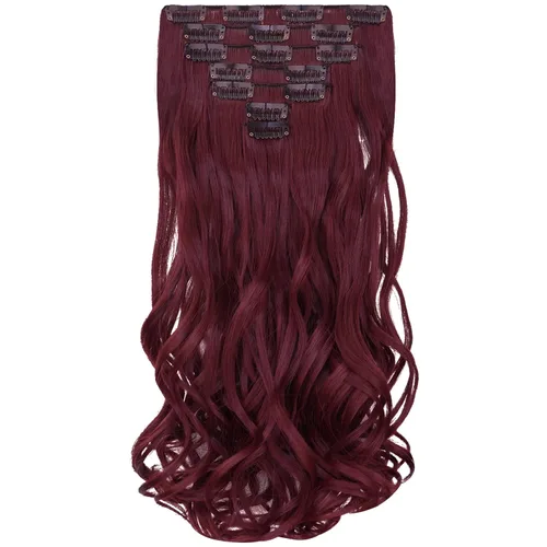 Miniatura 50 de SYXLCYGG Extensiones de cabello rubio, 2 unidades, extensiones de cabello con clip de 22 pulgadas, 5 onzas, lacio, sintético, esponjoso, rubio