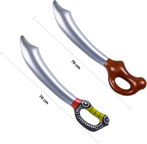 Miniatura 2 de 20 piezas de espadas piratas inflables, cuchillo inflado para fiesta temática pirata, cumpleaños, piscina, fiesta, cosplay, Halloween, accesorios