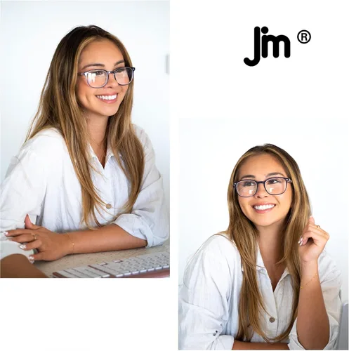 Miniatura 6 de JM Juego de 4 lentes de lectura con bisagra de resorte de calidad, para hombres y mujeres, Paquete de 4 (negro, azul marino, tortuga, tortuga gris)
