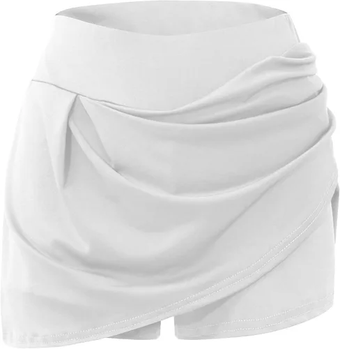 Miniatura 4 de OIOLOYJM Faldas de tenis para mujer, para golf, atléticas, de cintura alta, pantalones cortos de entrenamiento de verano con bolsillos