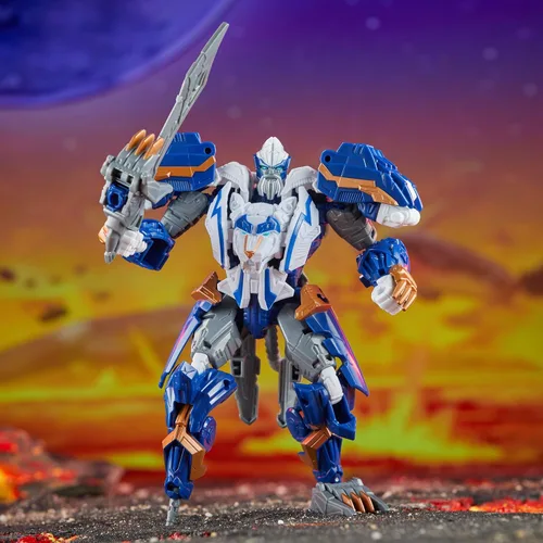 Miniatura 8 de Transformers Legacy United Voyager Class Prime Universe Thundertron, figura de acción de conversión de 7 pulgadas, 8+