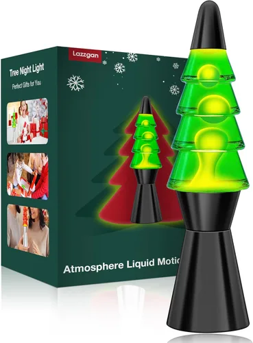 Miniatura 9 de Lámpara de Árbol de Navidad con Movimiento Líquido, para el Día de la Madre/Regalos para Mamá, Lámpara de Mesa de 14.5 Pulgadas, Decoración