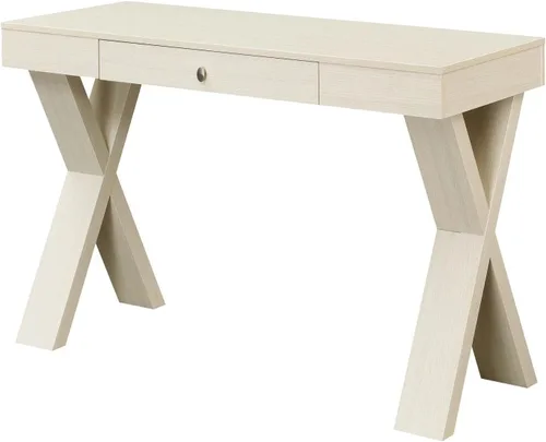 Convenience Concepts Newport - Escritorio con 1 cajón, color marfil