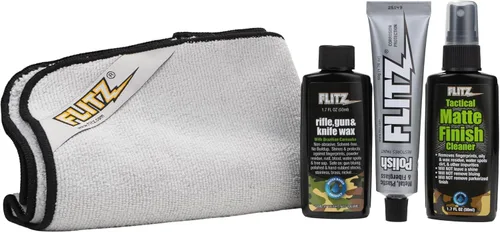 Kit de Mantenimiento de Pistolas y Cuchillos Flitz - Limpiador de Cuchillos Todo en Uno Fabricado en EE.UU. y Herramientas de Pulido - Incluye