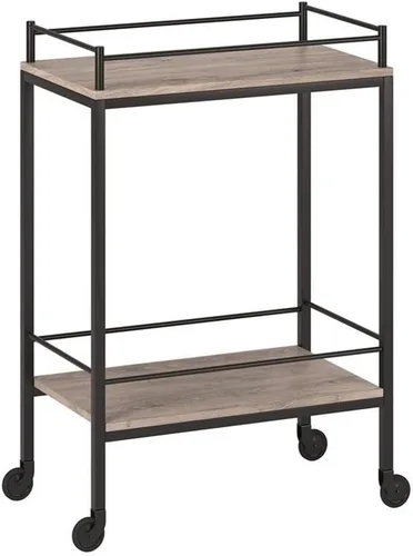 Miniatura 5 de Barnes - Carrito rectangular de 23,5 pulgadas de ancho, color marrón aliso