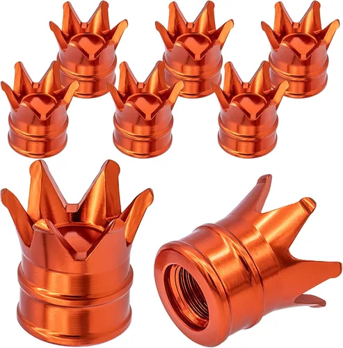 Miniatura 25 de 4 tapas de vástago de válvula de neumático con calavera, tapas universales de válvula de neumático de aleación de aluminio con anillo de goma O