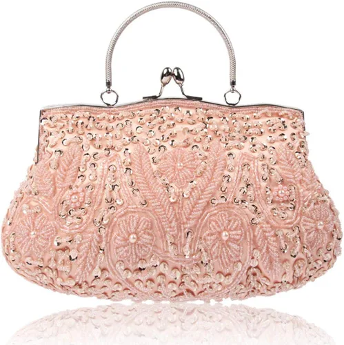KISSCHIC Bolsos de noche de las mujeres Vintage rebordeado lentejuelas diseño embrague monedero para boda