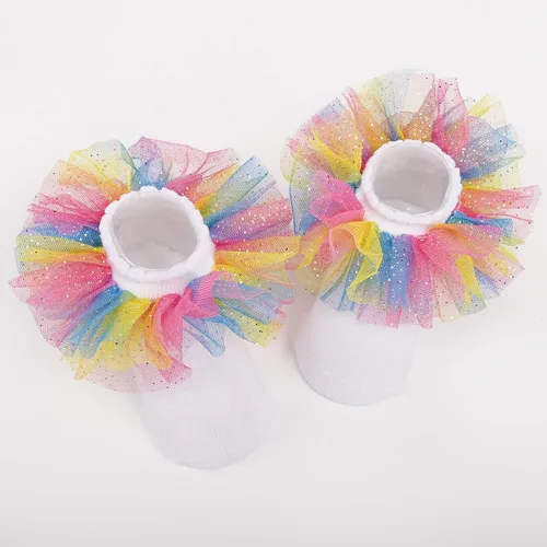 Miniatura 4 de TWINKLING AT DOWN 8 pairs girls ruffle socks lace ruffle princess dress socks newbornsbabiestoddlerslittle girls