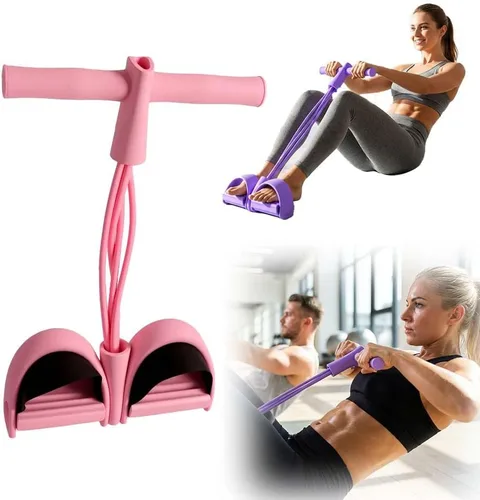 Miniatura 9 de Bandas de resistencia de pedal con asas, nueva banda de resistencia elástica multifunción para yoga, bandas de resistencia de pedal de goma natural