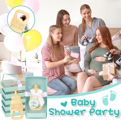 Miniatura 4 de 24 paquetes de abridores de botellas Poppin para regalos de baby shower, regalos de devolución para baby shower de niño, decoraciones y recuerdos