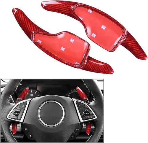 Miniatura 5 de Extensión de palanca de cambios de palanca de cambios en el volante, paleta de cambios roja para Chevrolet Camaro LS, para Camaro LT1, LT