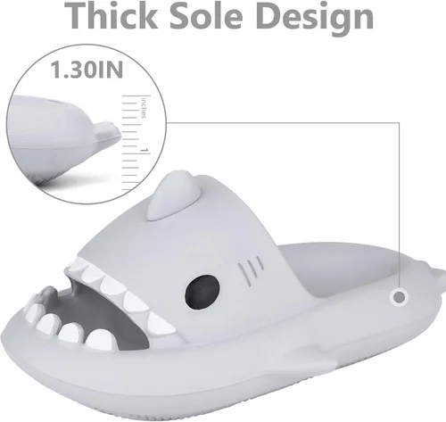 Miniatura 5 de Sandalias de baño con diseño de tiburón para niños y niñas Sandalias de ducha para niños y niñas Sandalias de playa y piscina Secado rápido